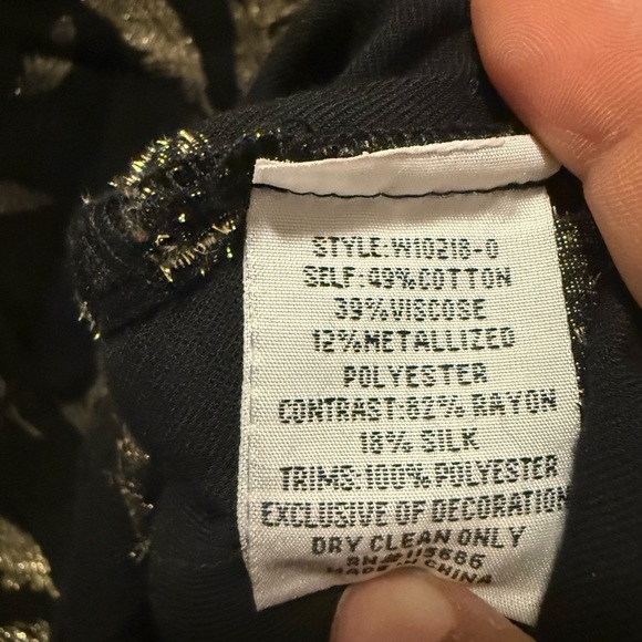 Johnny Was Gold Feather Bell Sleeve Blouse Sz XS - Picture 6 of 7